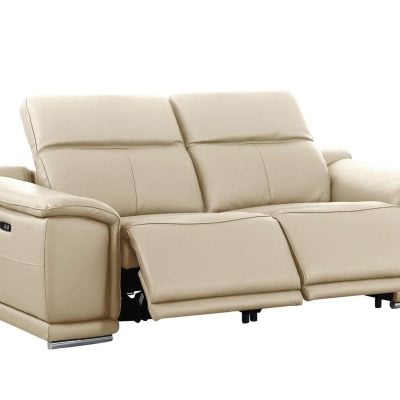 DivanItalia Valentino Beige Italian Leather Sofa