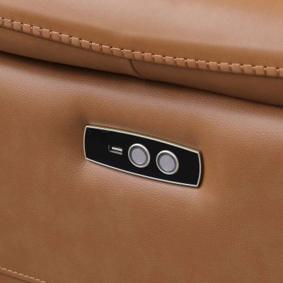 Divanitalia Valentino Cognac Italian Leather Sofa