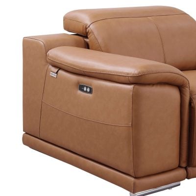 Divanitalia Valentino Cognac Italian Leather Sofa