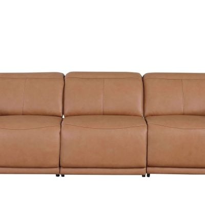 Divanitalia Valentino Cognac Italian Leather Sofa