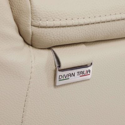 DivanItalia Valentino Beige Italian Leather Sofa