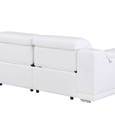 DivanItalia Valentino White Italian Leather Sofa