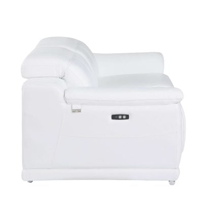 DivanItalia Valentino White Italian Leather Sofa