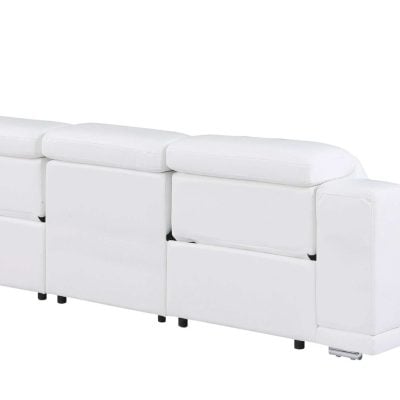 DivanItalia Valentino White Italian Leather Sofa