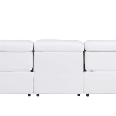 DivanItalia Valentino White Italian Leather Sofa