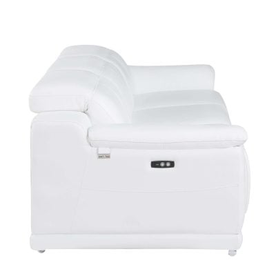 DivanItalia Valentino White Italian Leather Sofa