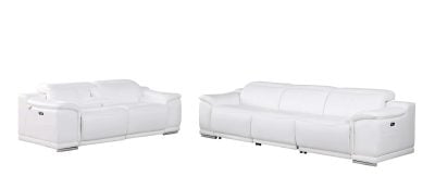 DivanItalia Valentino White Italian Leather Sofa