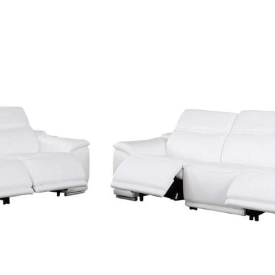 DivanItalia Valentino White Italian Leather Sofa