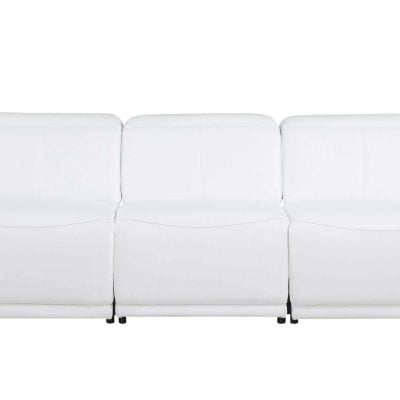 DivanItalia Valentino White Italian Leather Sofa