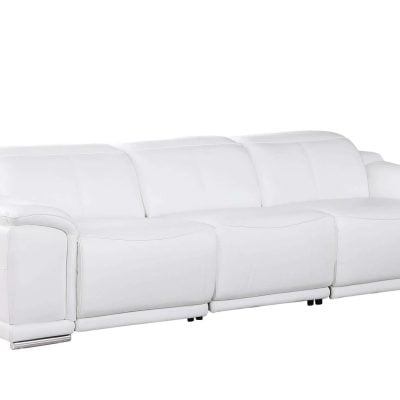 DivanItalia Valentino White Italian Leather Sofa