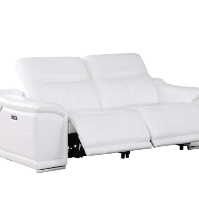 DivanItalia Valentino White Italian Leather Sofa