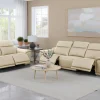Divanitalia Valentino Beige Italian Leather Sofa