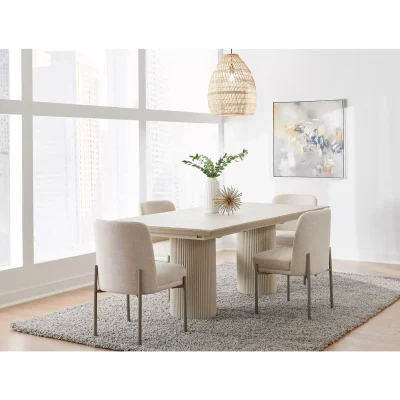 Cannon White Stone Dining Table