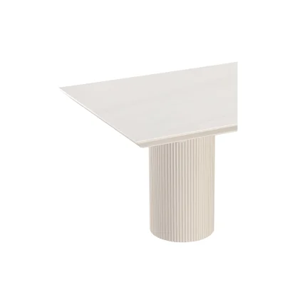 Cannon White Stone Dining Table