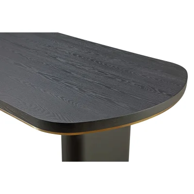 Doheny Black & Brass Oval Dining Table