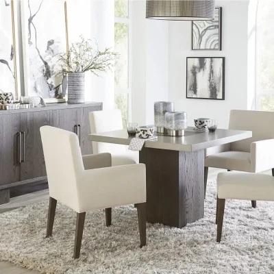 Modesto Solid Wood & Beige Linen Dining Chair