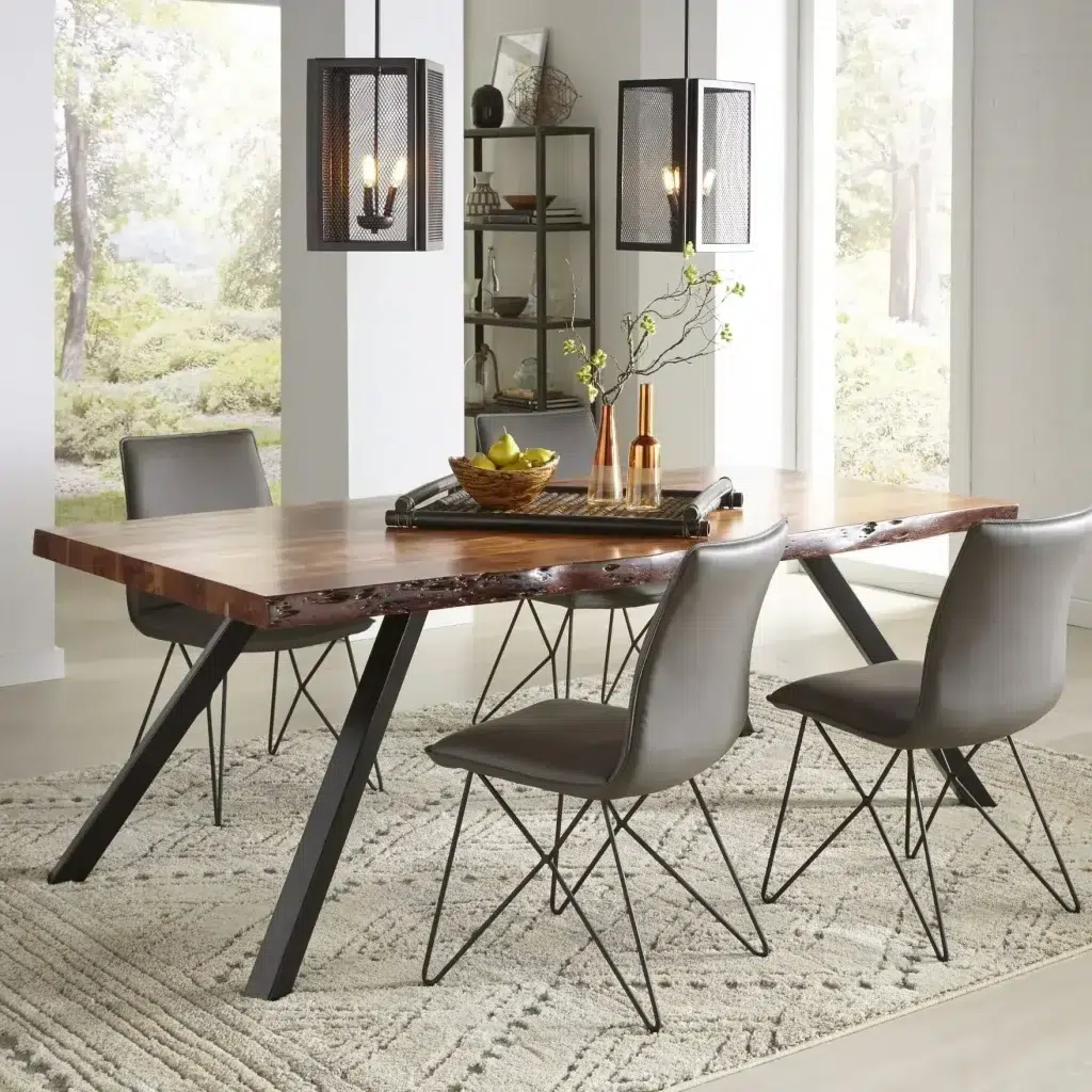 Reese Solid Acacia Wood Live Edge Dining Table