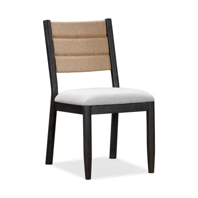 Rockport Black Ruberwood & Beige Dining Chair
