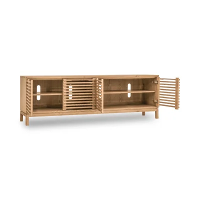 Tanner Light Wood 4 Door Tv Stand