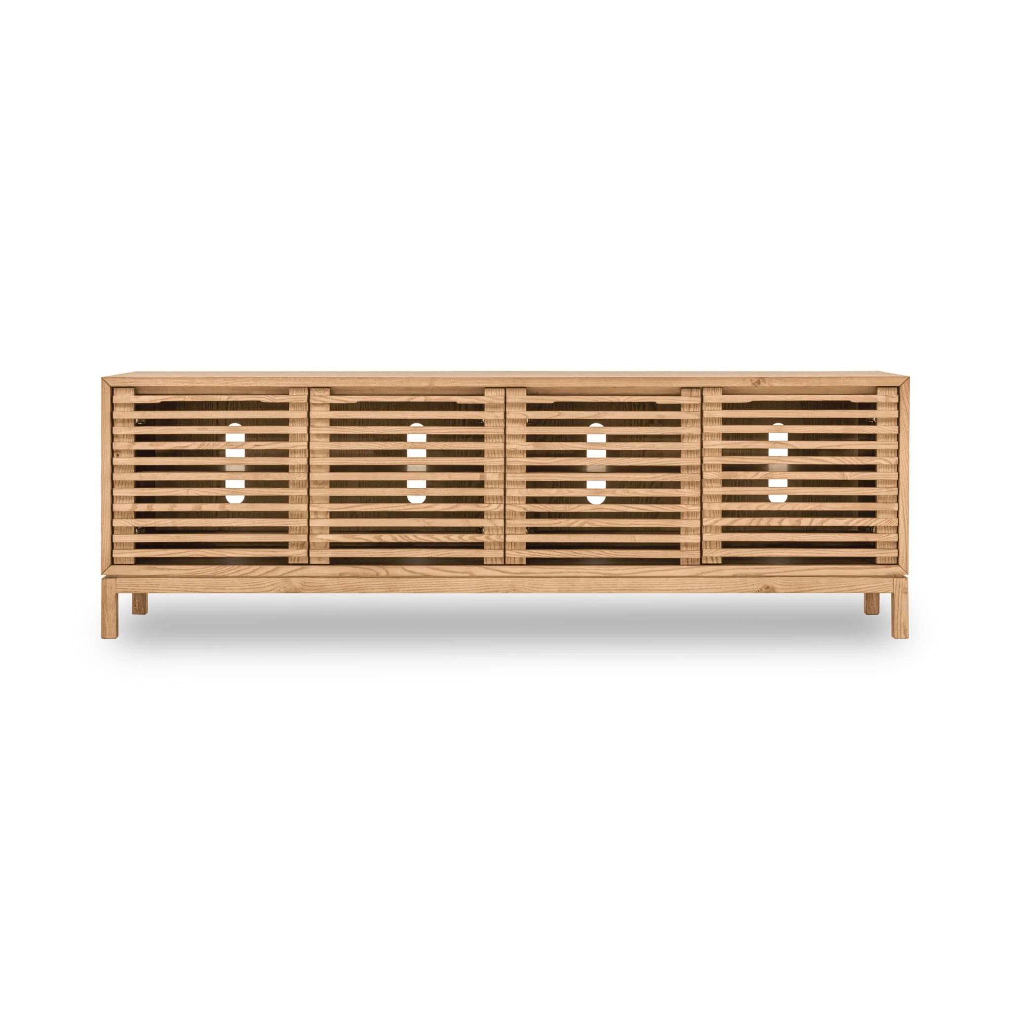Tanner Light Wood 4 Door Tv Stand