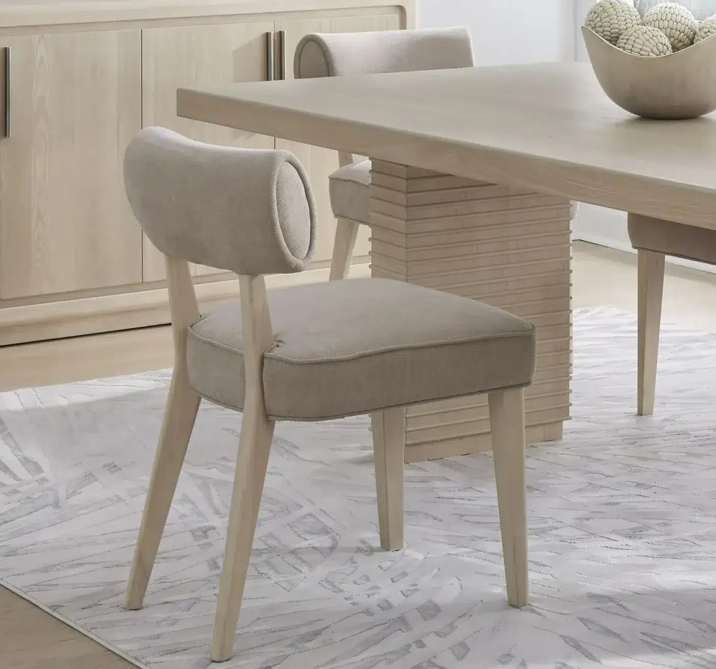 Magnolia open back upholstered dining chair