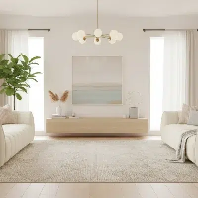 Winchester Boucle Off White Sofa & Chair