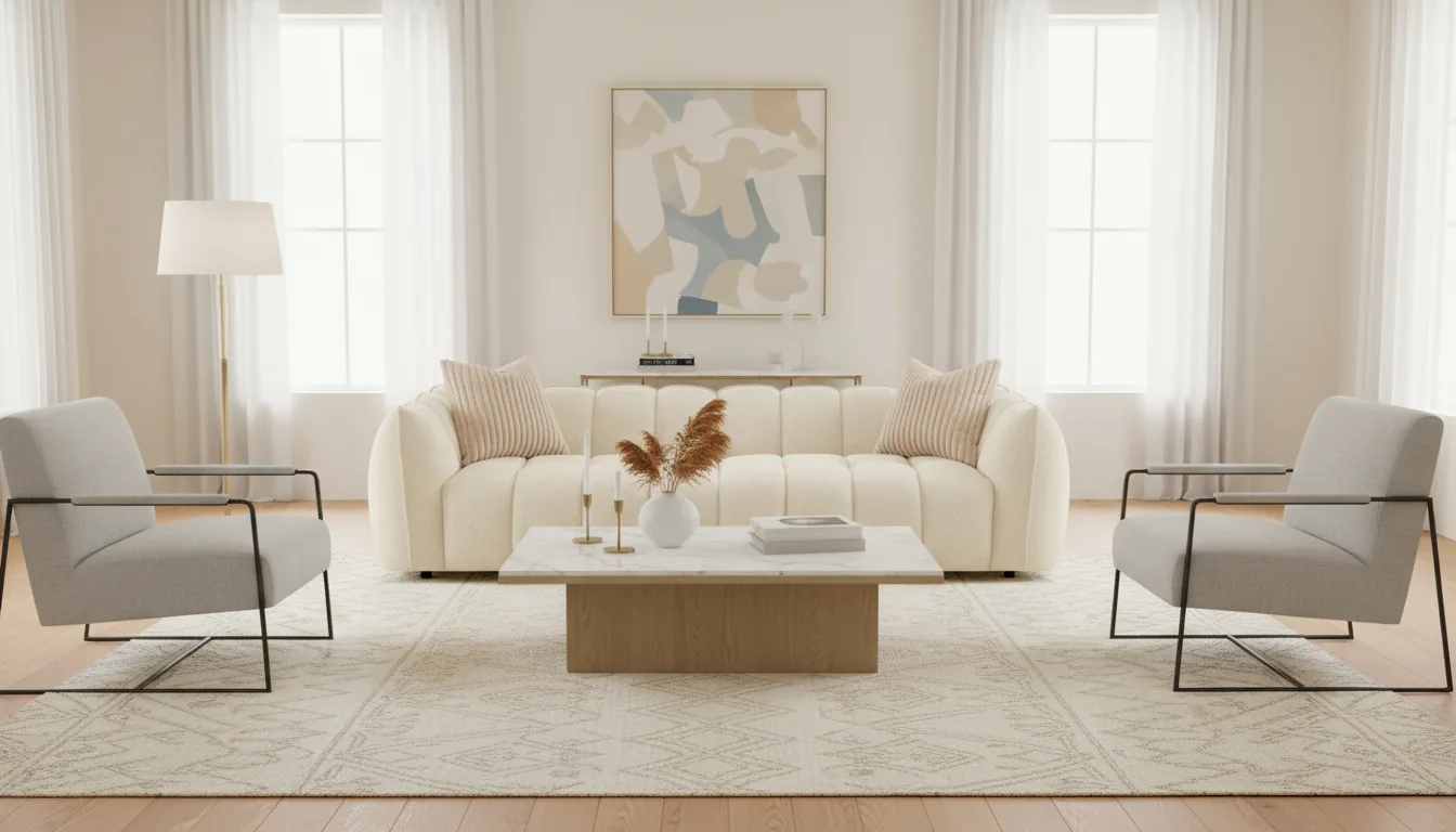 Winchester Boucle Off White Sofa & Chair