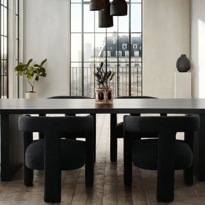 Sonoma Black Wood Dining Table