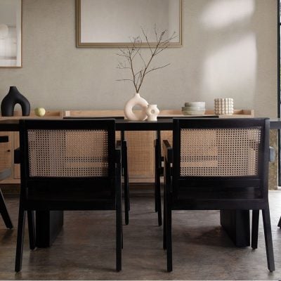 Sonoma Black Wood Dining Table