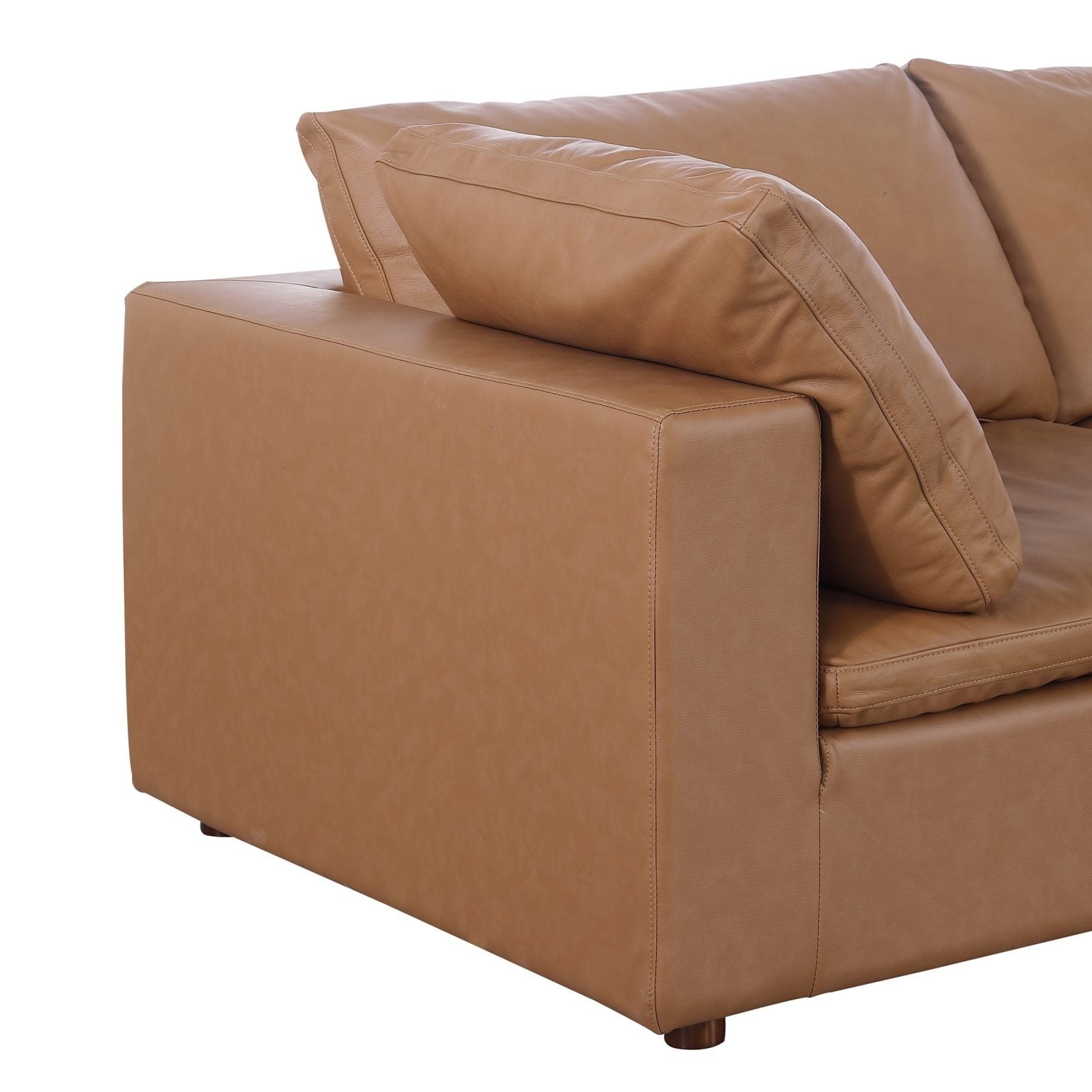 Divanitalia Cervaro Cognac Leather Modular Sectional Sofa