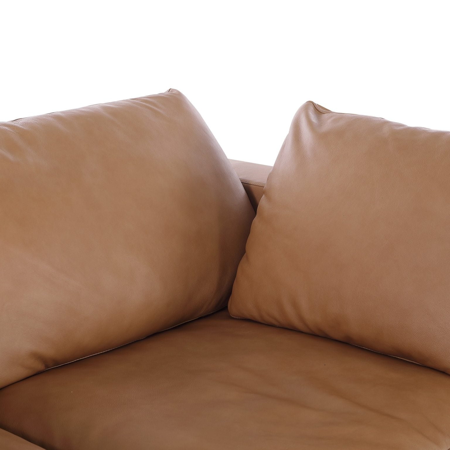 Divanitalia Cervaro Cognac Leather Modular Sectional Sofa