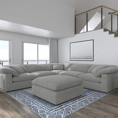 Raleigh Gray Boucle Modular Sofa
