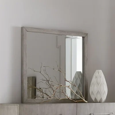 argento grey oak mirror