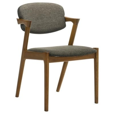 Malone Gray Mid Century Modern Dining Chair ( Set Of 2 )