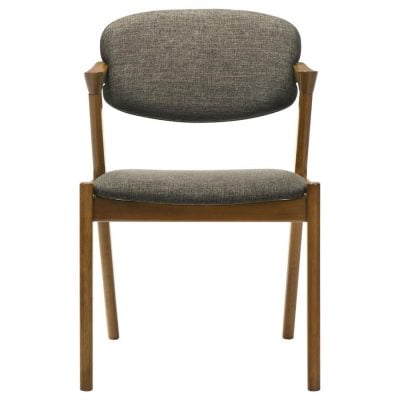 Malone Gray Mid Century Modern Dining Chair ( Set Of 2 )
