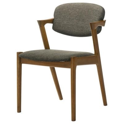 Malone Gray Mid Century Modern Dining Chair ( Set Of 2 )