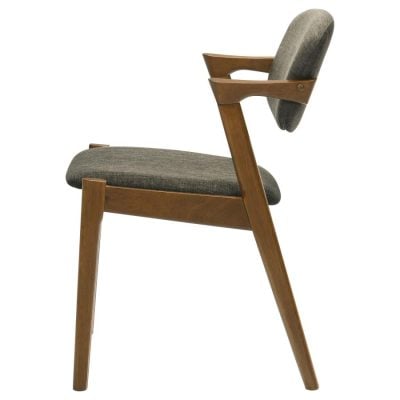 Malone Gray Mid Century Modern Dining Chair ( Set Of 2 )