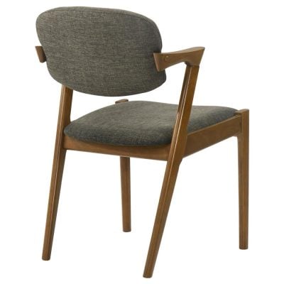 Malone Gray Mid Century Modern Dining Chair ( Set Of 2 )