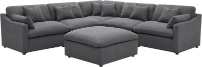 Hobson Gray Modular Cloud Sectional Couch - Image 2