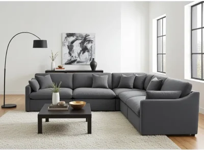 Hobson Gray 5 Pc modular Sectional Sofa