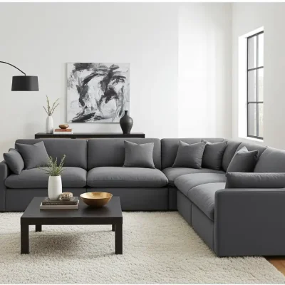Hobson Gray 5 Pc modular Sectional Sofa