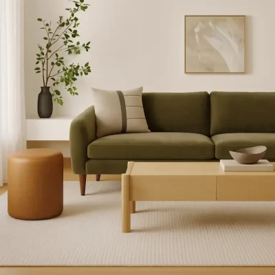 Quinn olive green sofa