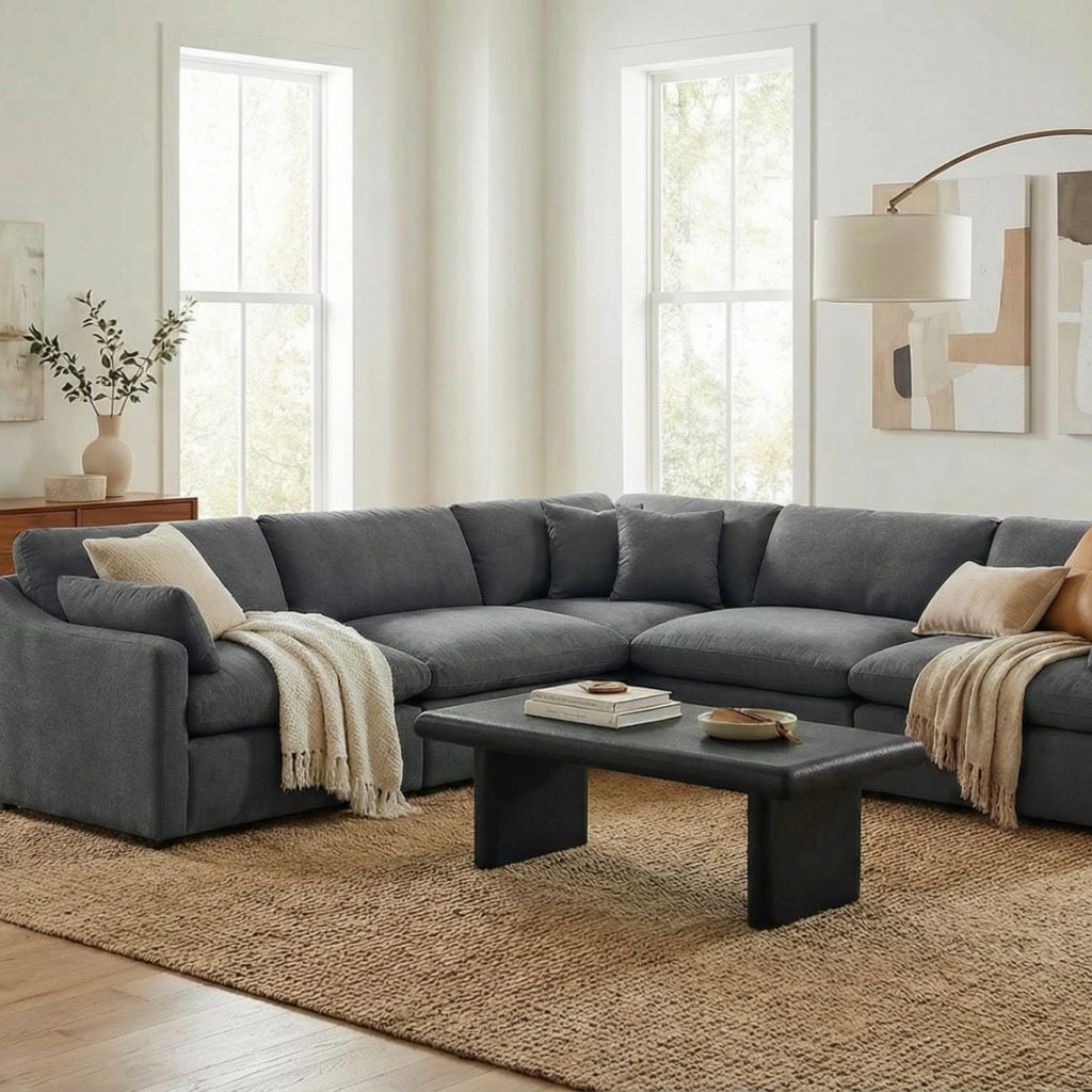 Hobson Gray Sectional Sofa