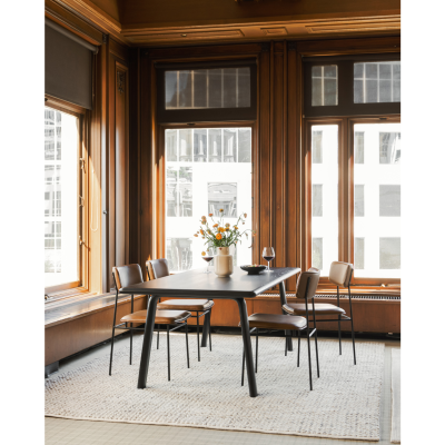 Malibu Black Wood Dining Table