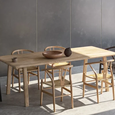 malibu natural wood dining table