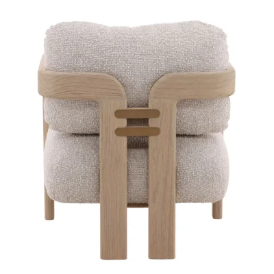Chavez Cream Boucle & Light Wood Occasional Chair