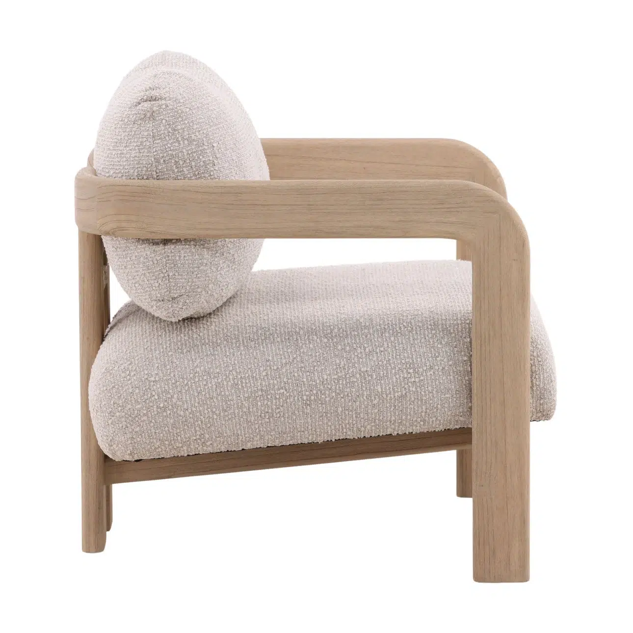 Chavez Cream Boucle & Light Wood Occasional Chair