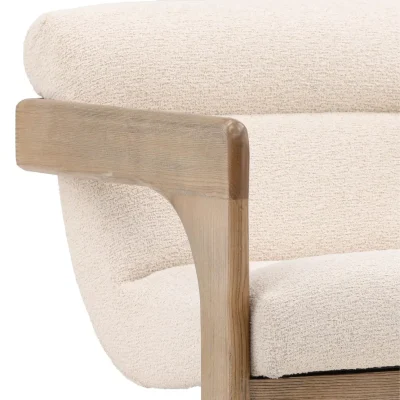 Bridges Cream Performance Fabric Ash Wood Chair