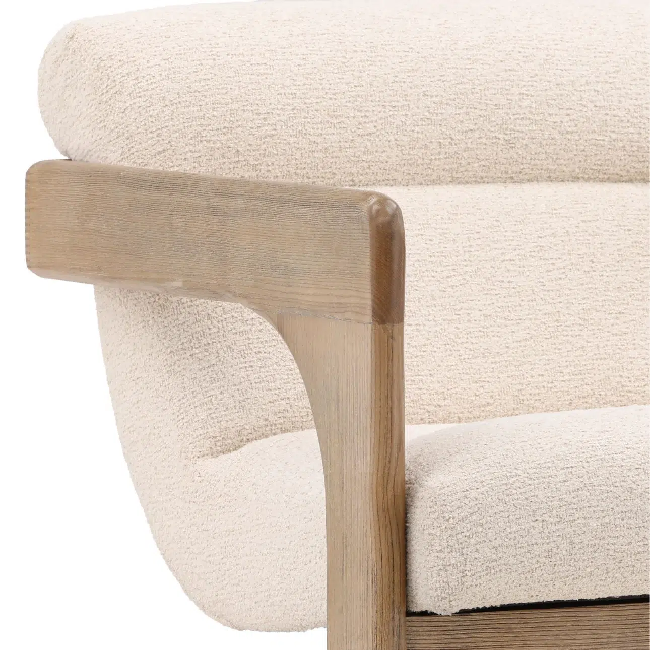 Bridges Cream Performance Fabric Ash Wood Chair
