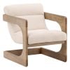 Bridges Cream Performance Fabric Ash Wood Chair